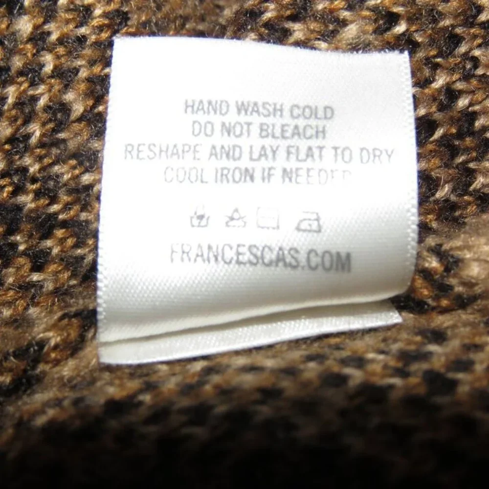 Francesca's Alya Animal Print Fuzzy Crewneck Pullover Sweater Size Small EUC